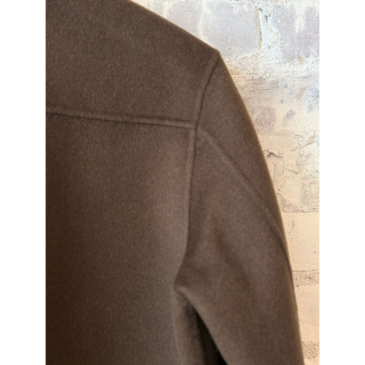 Aspesi Double Face Wool Shirt Jacket - Brown Dark Olive Green