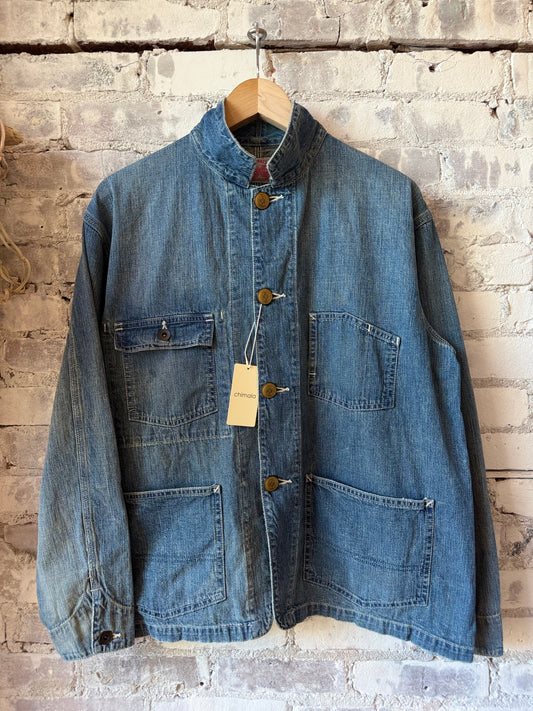 Unisex 11oz Selvedge Denim Short Chore Jacket - DUNE + SALT