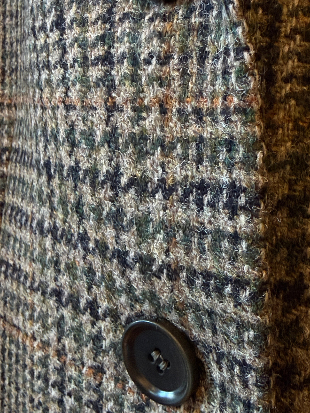 Aspesi Virgin Wool Jacket With Glen Plaid Pattern - Military Check Dim Gray