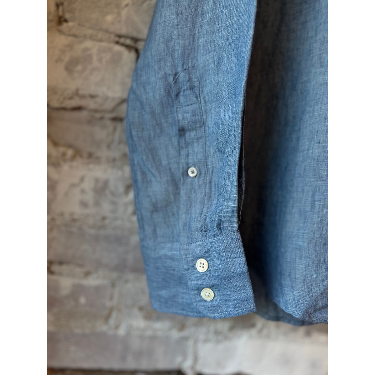 Hartford Men's Paul Linen Shirt - Blue Light Slate Gray