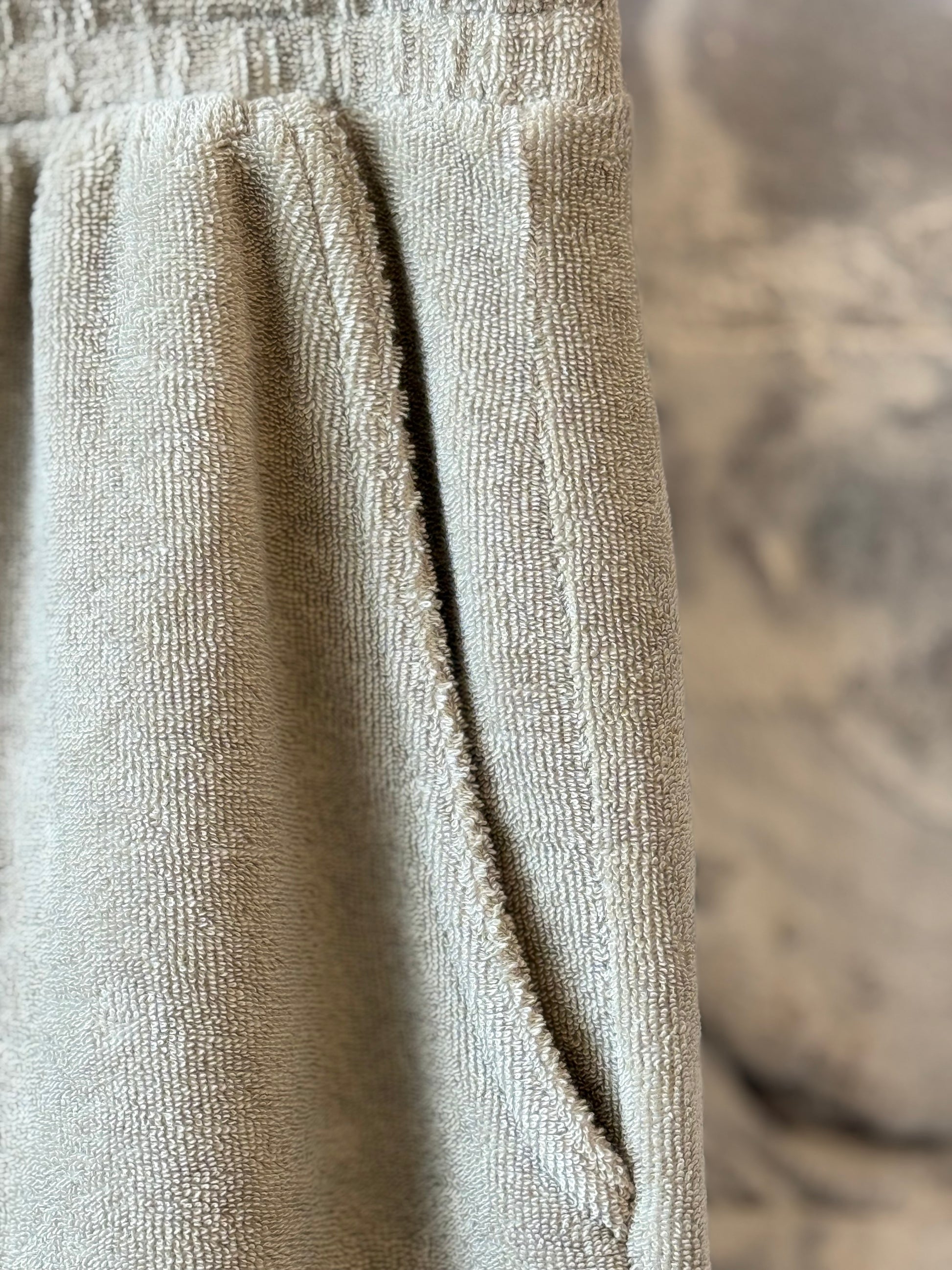 Closed Men's Terry Cloth Shorts - Mud Grey Rosy Brown