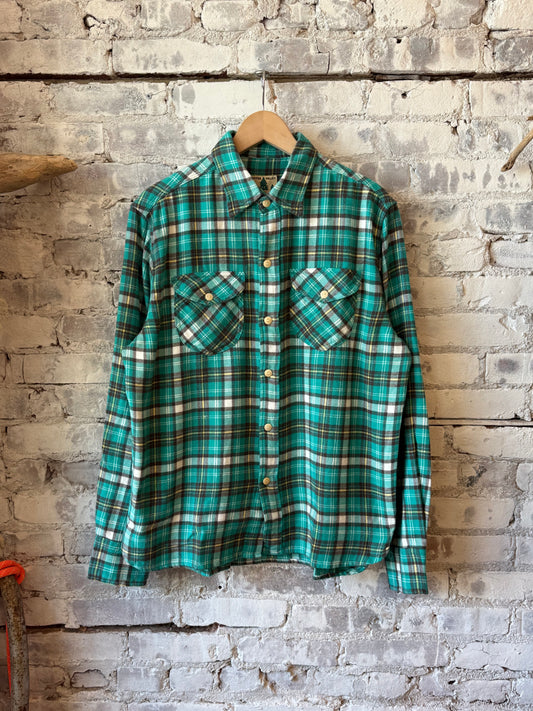 Wythe Washed Flannel Workshirt - Thousand Lakes Plaid Gray