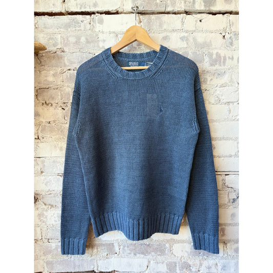 Washed Pigment Linen Sweater - Oilite Navy - DUNE + SALT