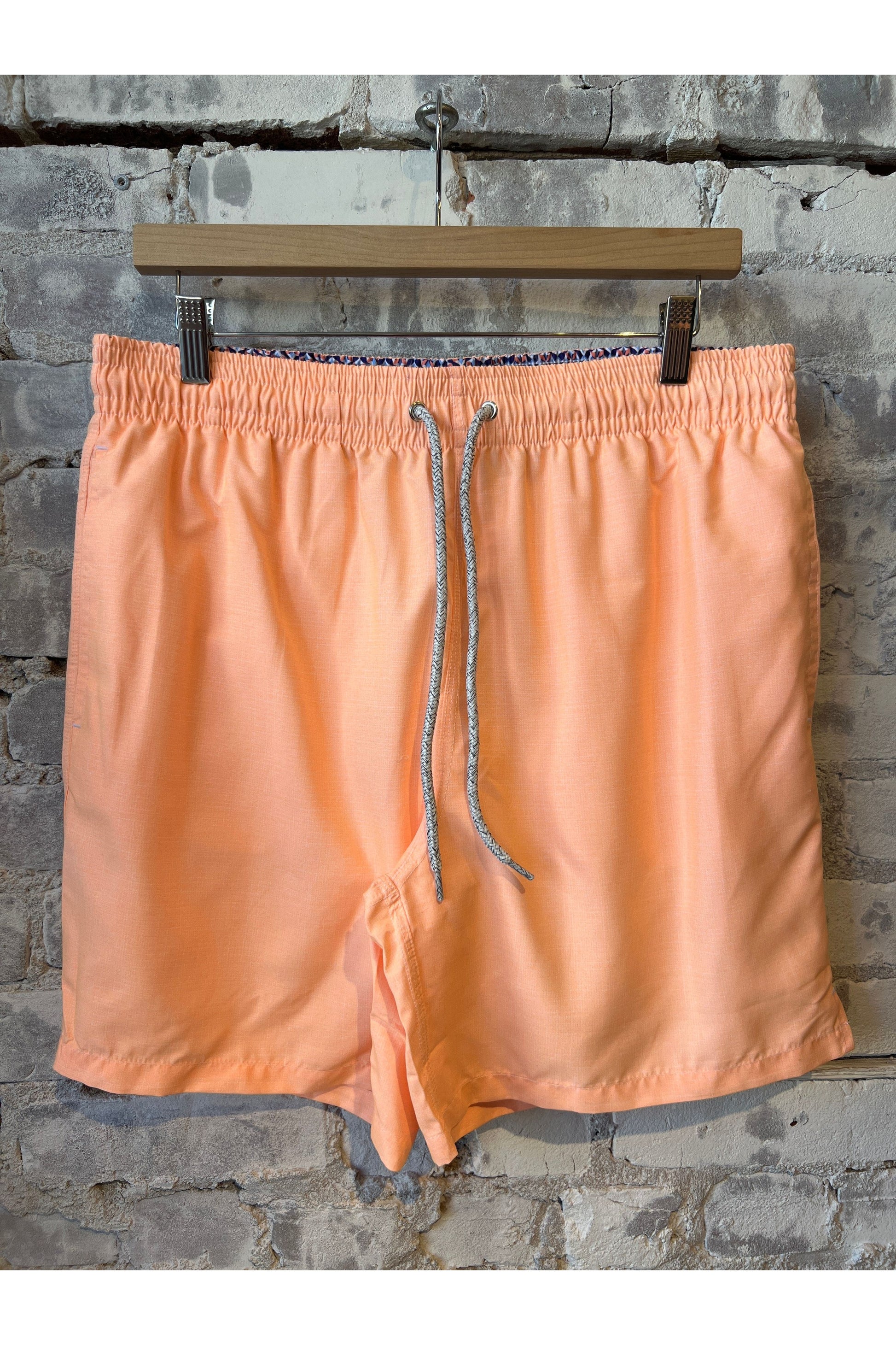 Cyclist Liner Swim Trunks - Orange Solid Linen - DUNE + SALT