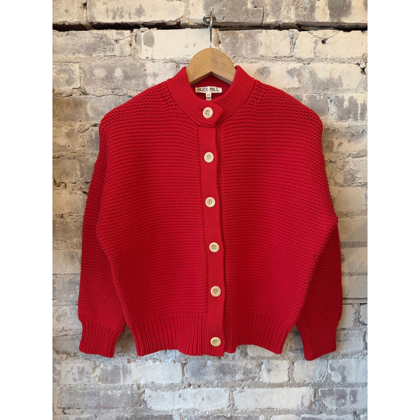 Nico Cardigan in Cotton - Tomato - DUNE + SALT