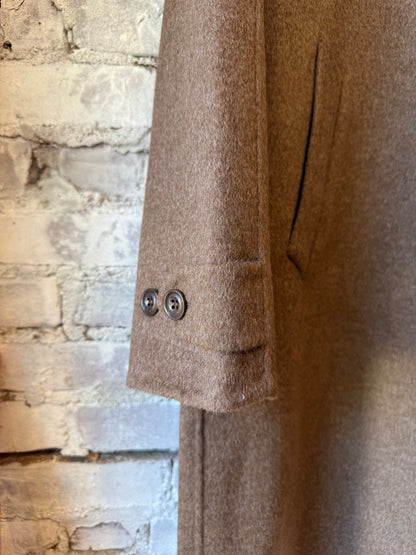 Hartford Men's Graig Woven Coat in nut color, stylish and warm outerwear with textured woven fabric for men's fashion.