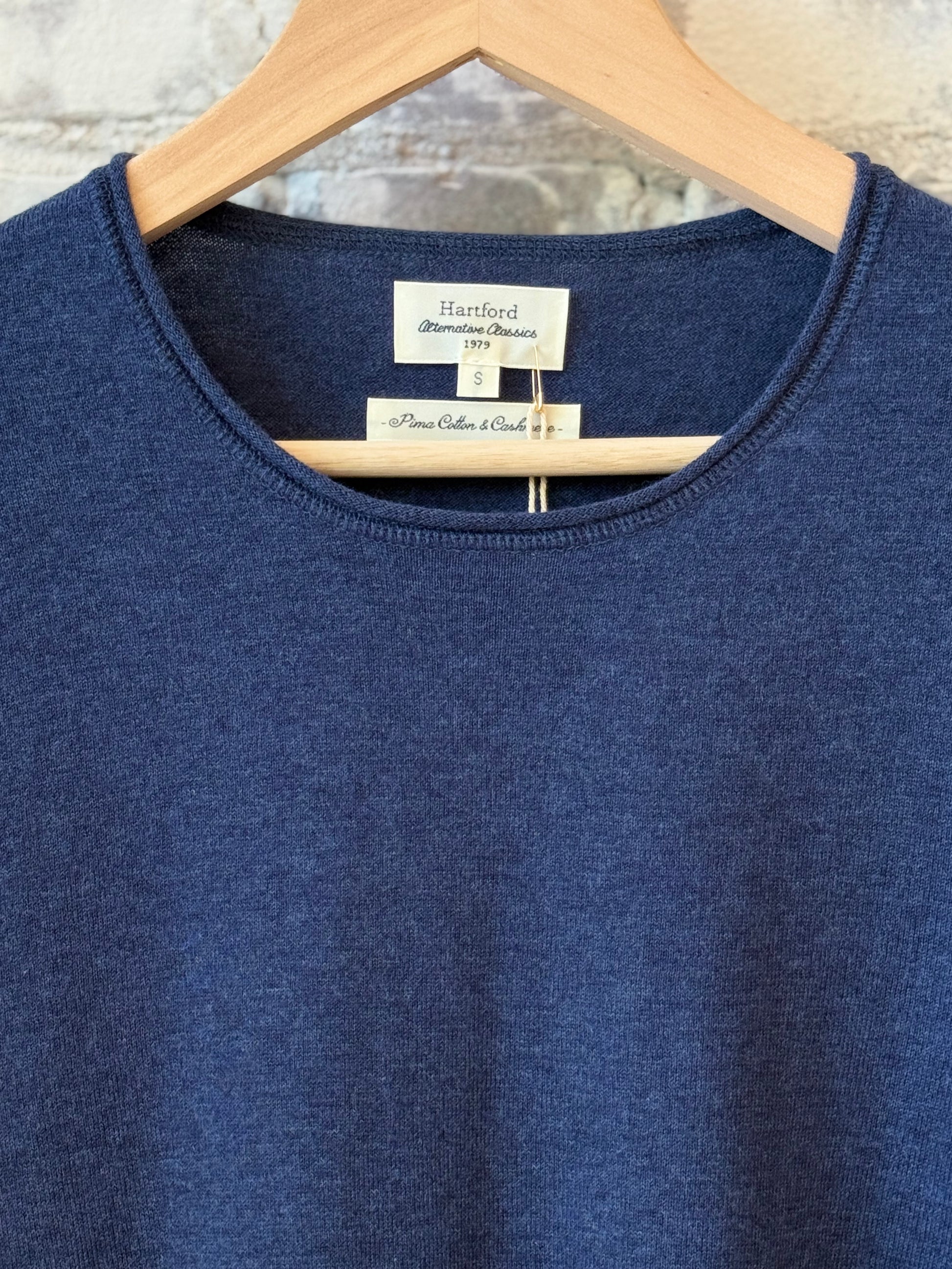 Crew Knitted Pullover - Indigo - DUNE + SALT