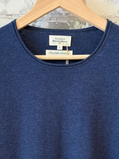 Crew Knitted Pullover - Indigo - DUNE + SALT