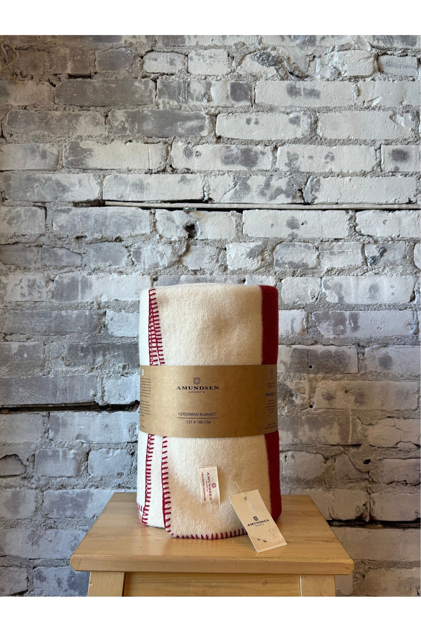 Herdsman Blanket - Oatmeal/Red - DUNE + SALT