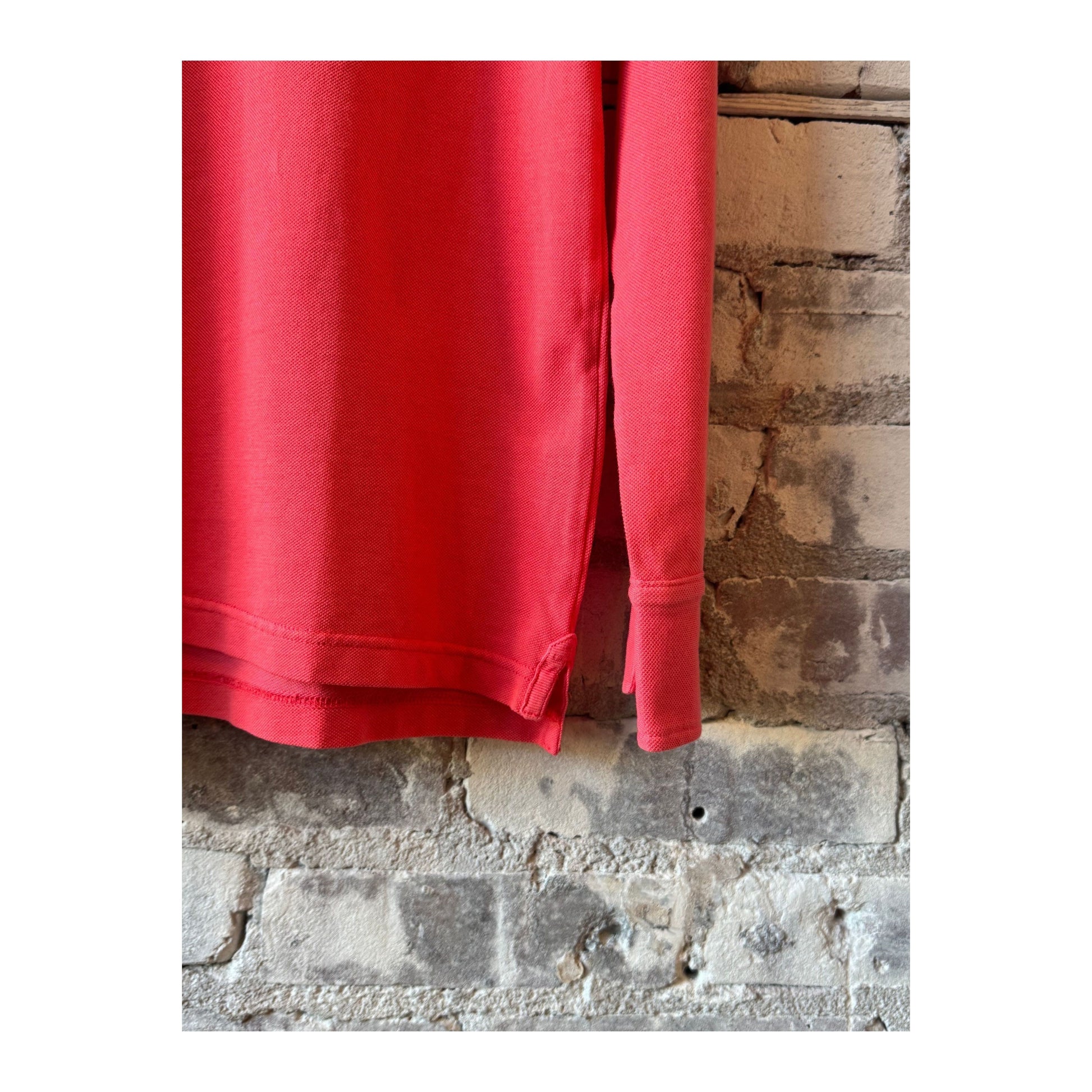Cotton Piqué Rugby Polo - Faded Coral - DUNE + SALT