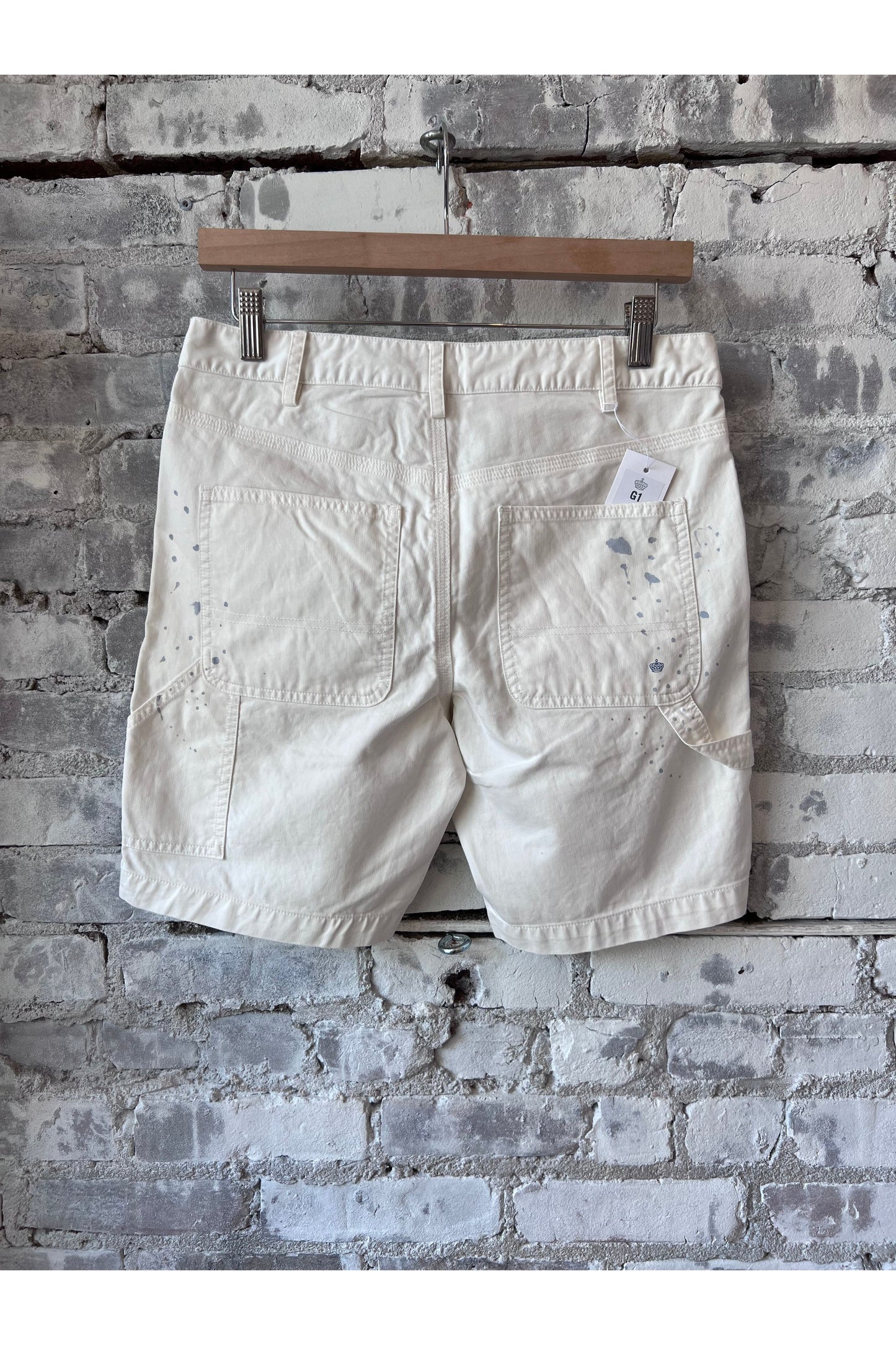 Paint Splatter Painter Short - White - DUNE + SALT