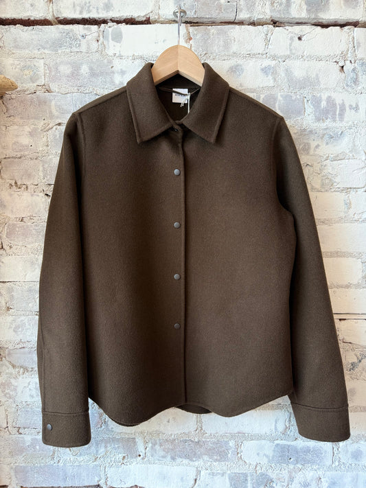 Aspesi Double Face Wool Shirt Jacket - Brown Dark Slate Gray