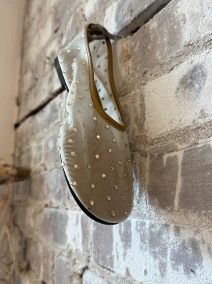 Women's Dear Frances Balla Mesh Crystals in Caramel with sparkling crystal embellishments on a mesh upper.
