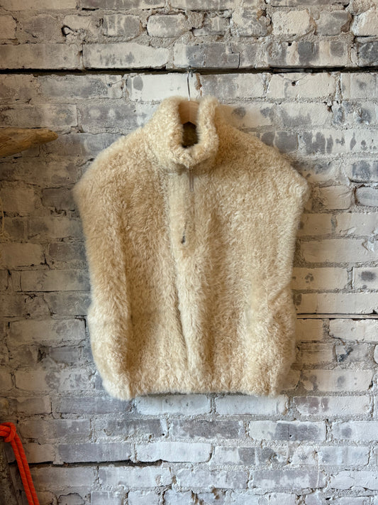 Utzon Vei Lambswool Vest - Antique White Slate Gray