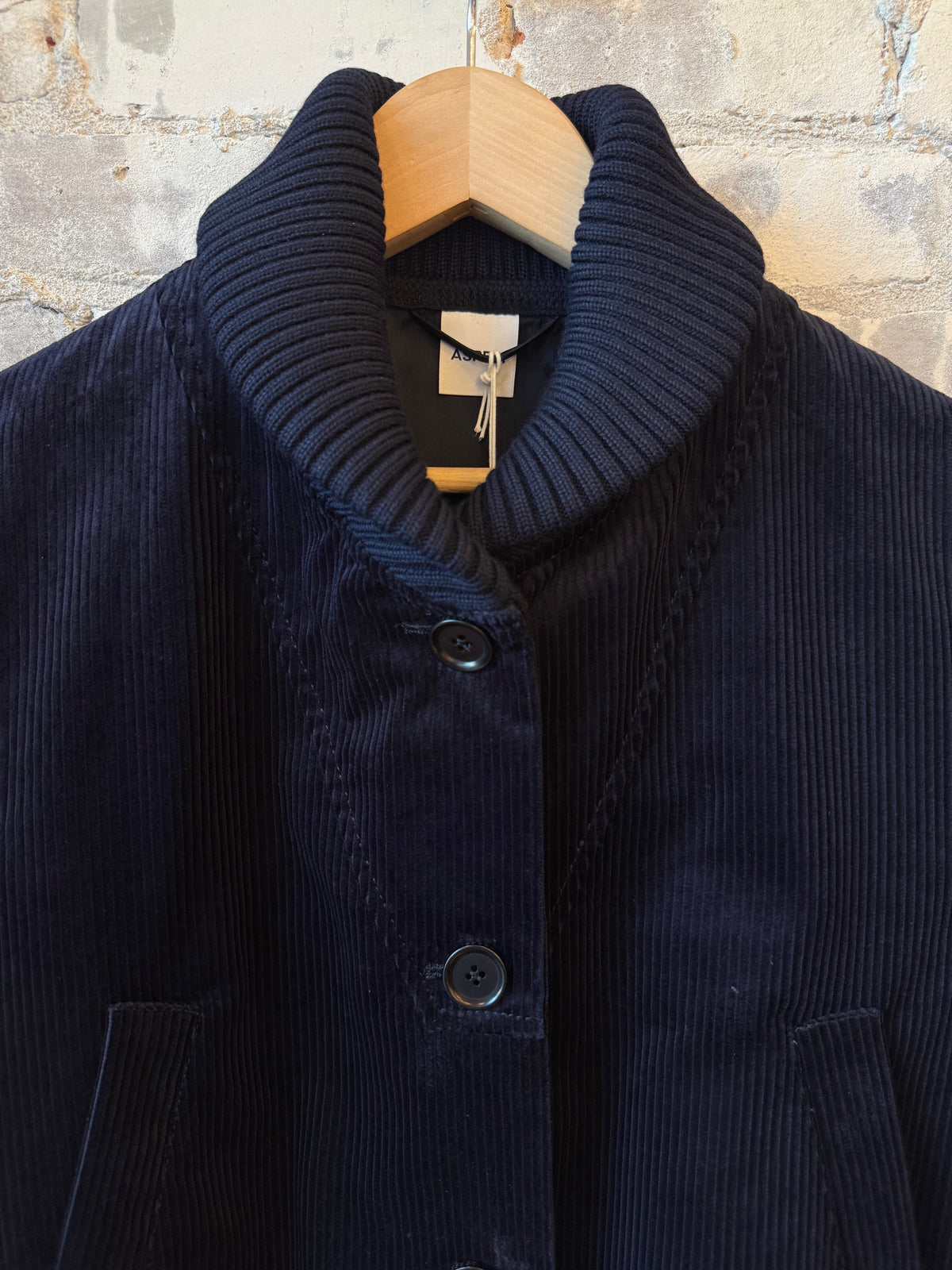 Aspesi Cotton Corduroy Jacket - Navy Black