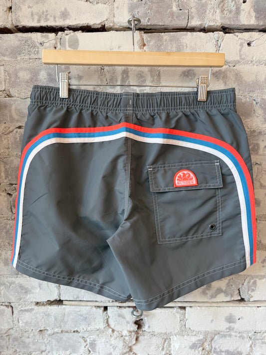Sundek Iconic Taffeta Elastic Waist Boardshort - Medium Grey Dim Gray