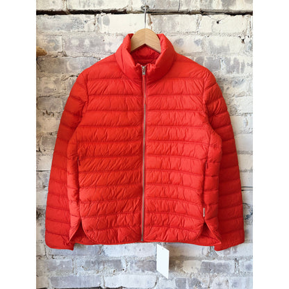 Recycled Quilted Nylon Jacket - Coral Red - DUNE + SALT
