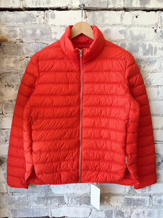 Recycled Quilted Nylon Jacket - Coral Red - DUNE + SALT