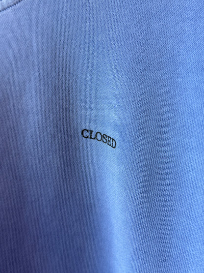 Closed Women's Organic Cotton Sweatshirt - Moonleaf Blue Cornflower Blue