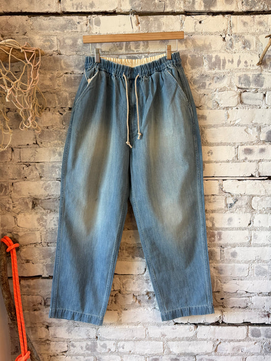 H-Unit Denim Work Easy Pants (Used Wash) - Light Indigo Light Gray