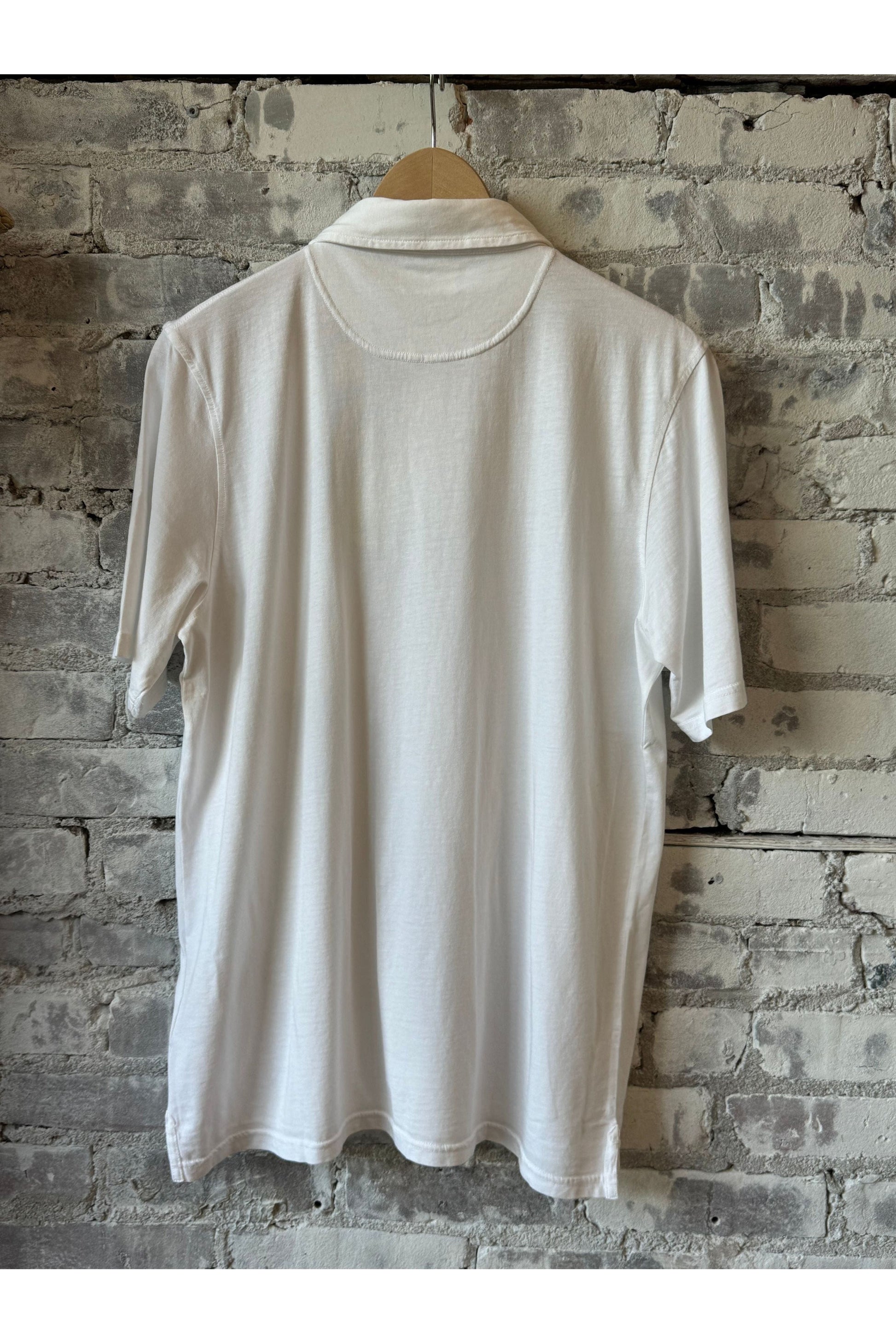 SS Cotton Jersey Polo - White - DUNE + SALT