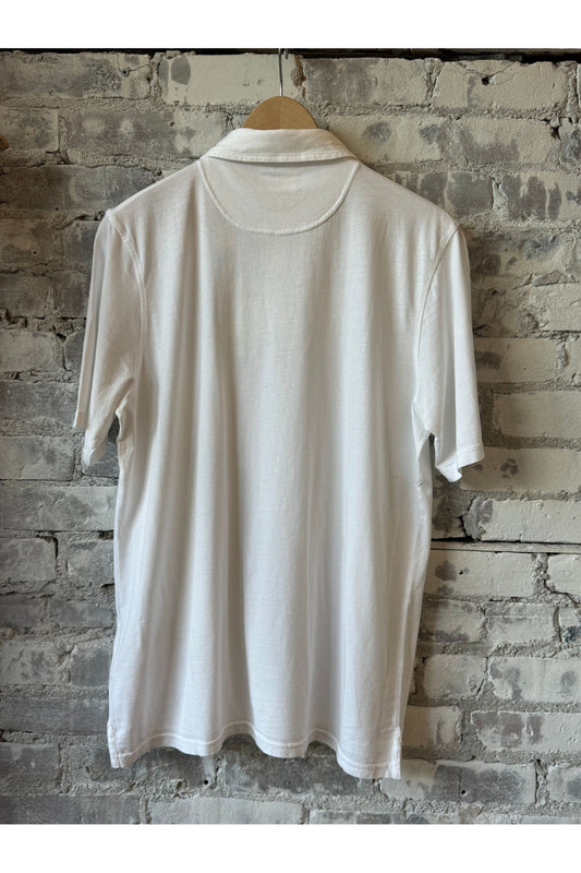 SS Cotton Jersey Polo - White - DUNE + SALT