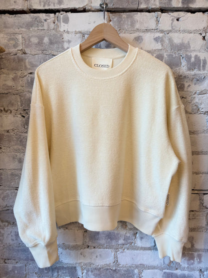 Relaxed Cotton Sweatshirt – Witherit Beige
