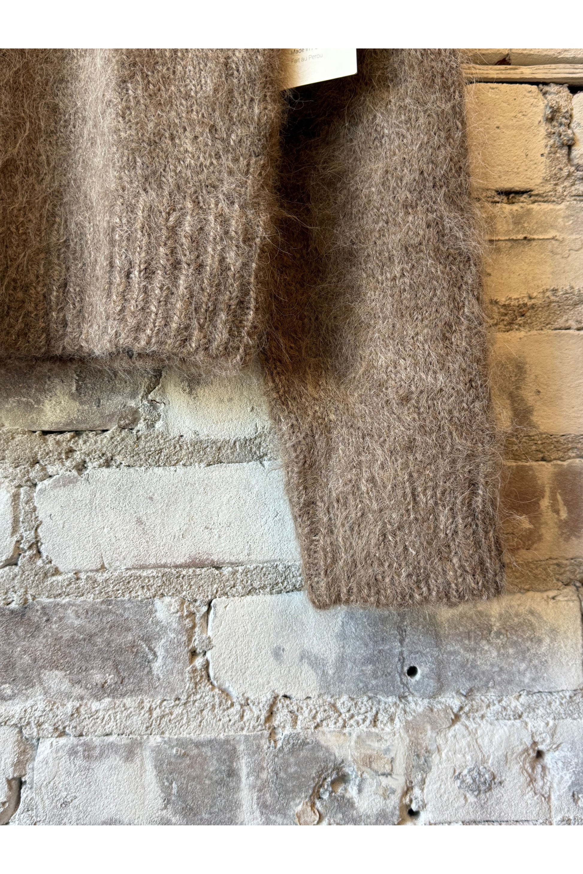 Suri Alpaca Crewneck - Taupe - DUNE + SALT