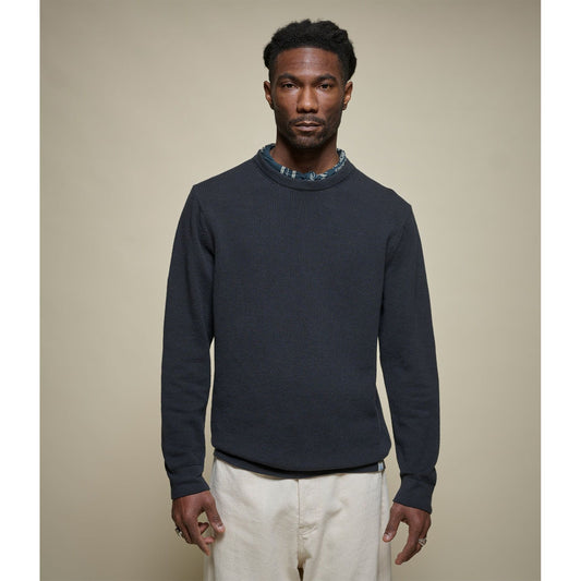 Merz B. Schwanen Lightweight Waffle Knit Sweater - Charcoal Dark Gray