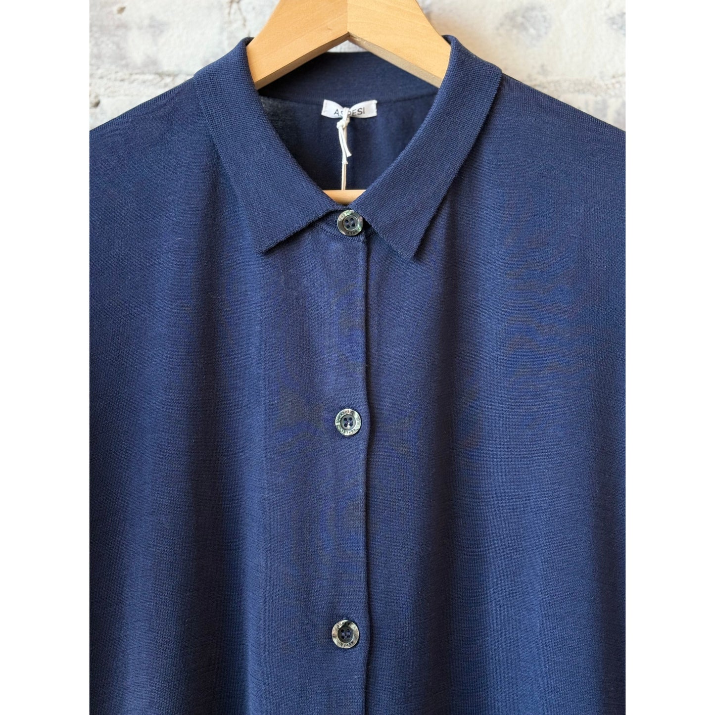 Cotton/Silk Linen Cardigan - Navy - DUNE + SALT