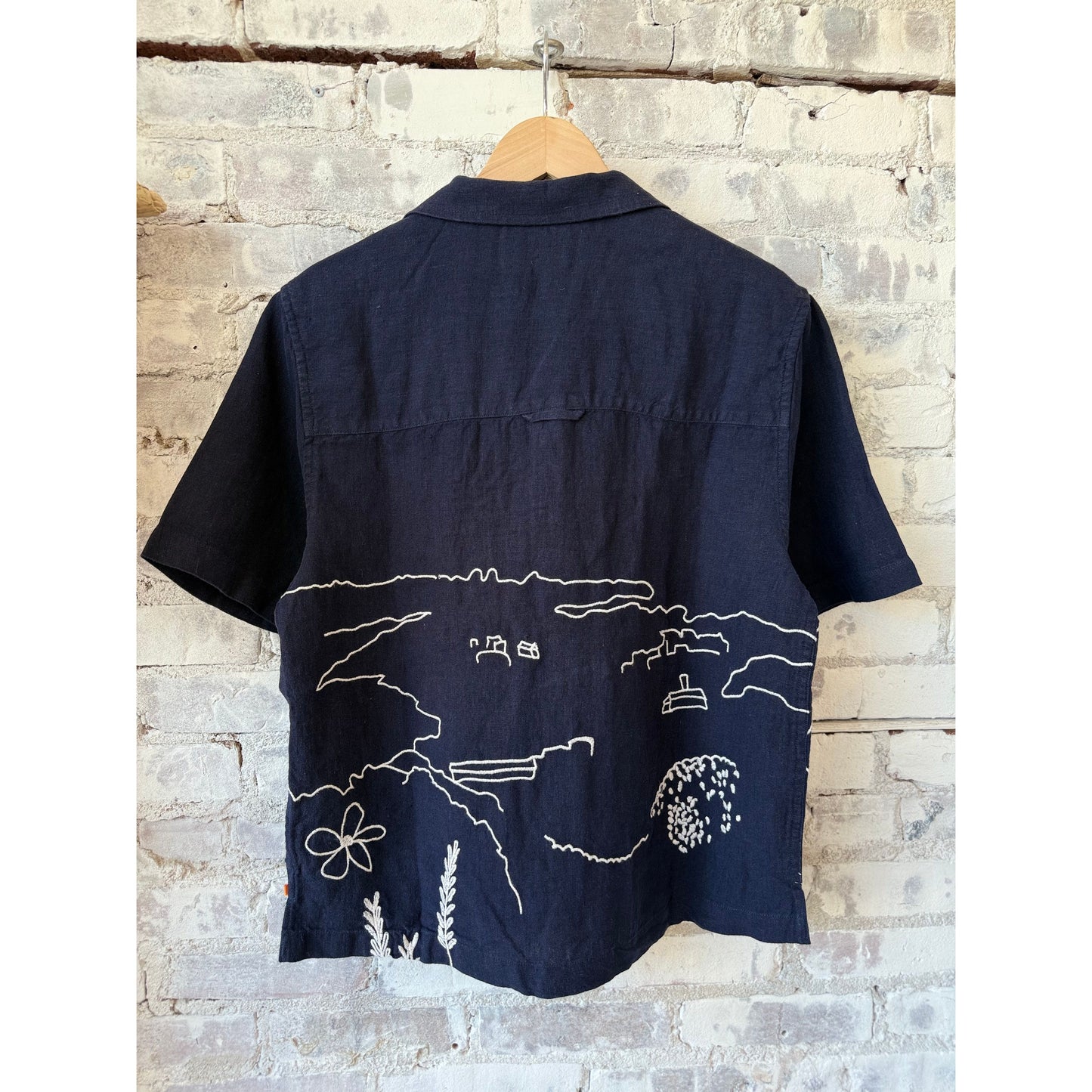 Veloso Landscape Shirt - Navy - DUNE + SALT