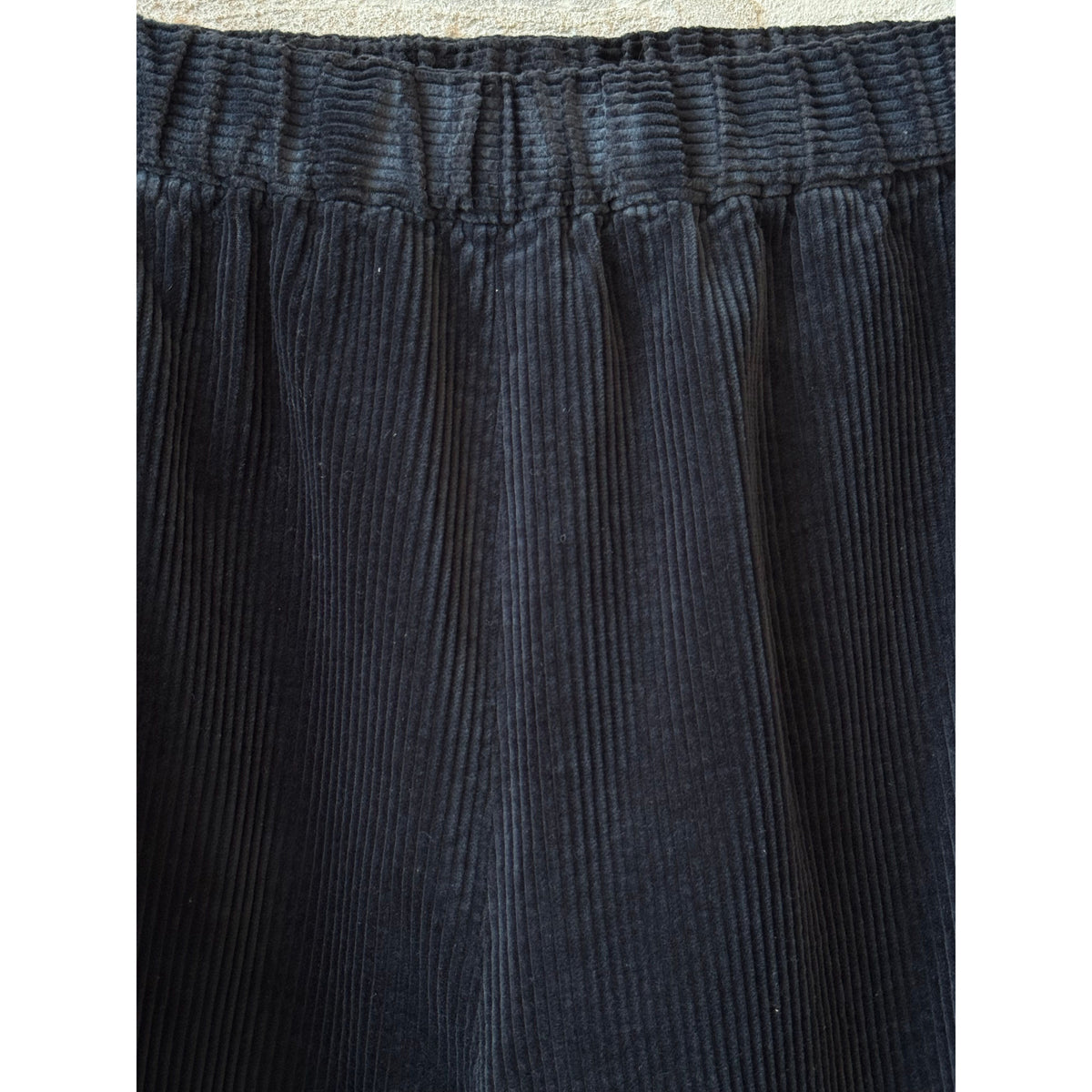 Aspesi Wide Corduroy Trousers - Navy Dark Slate Gray