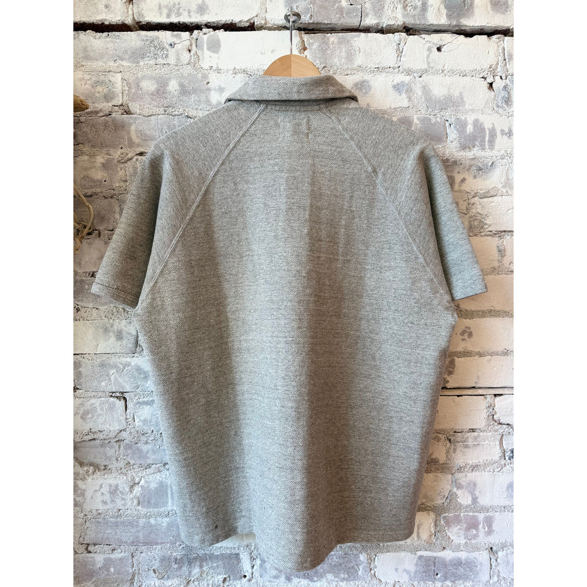 Kepani Raffy Pique Knit Polo Shirt - Lt Gray Dark Gray