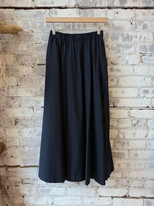 Nylon Poplin Stretch Skirt - Navy - DUNE + SALT