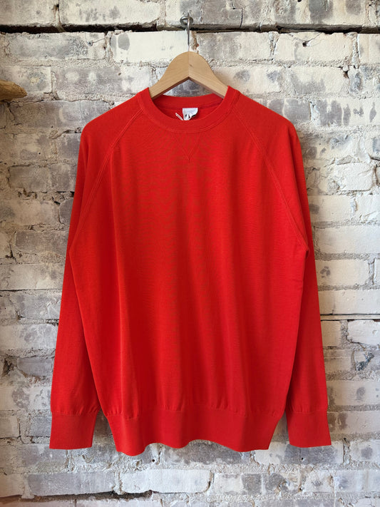 Cotton Crewneck Sweater - Orange - DUNE + SALT