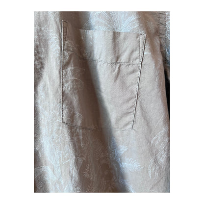 Paul Pat Palm Tree Print Cotton Shirt - Olive - DUNE + SALT