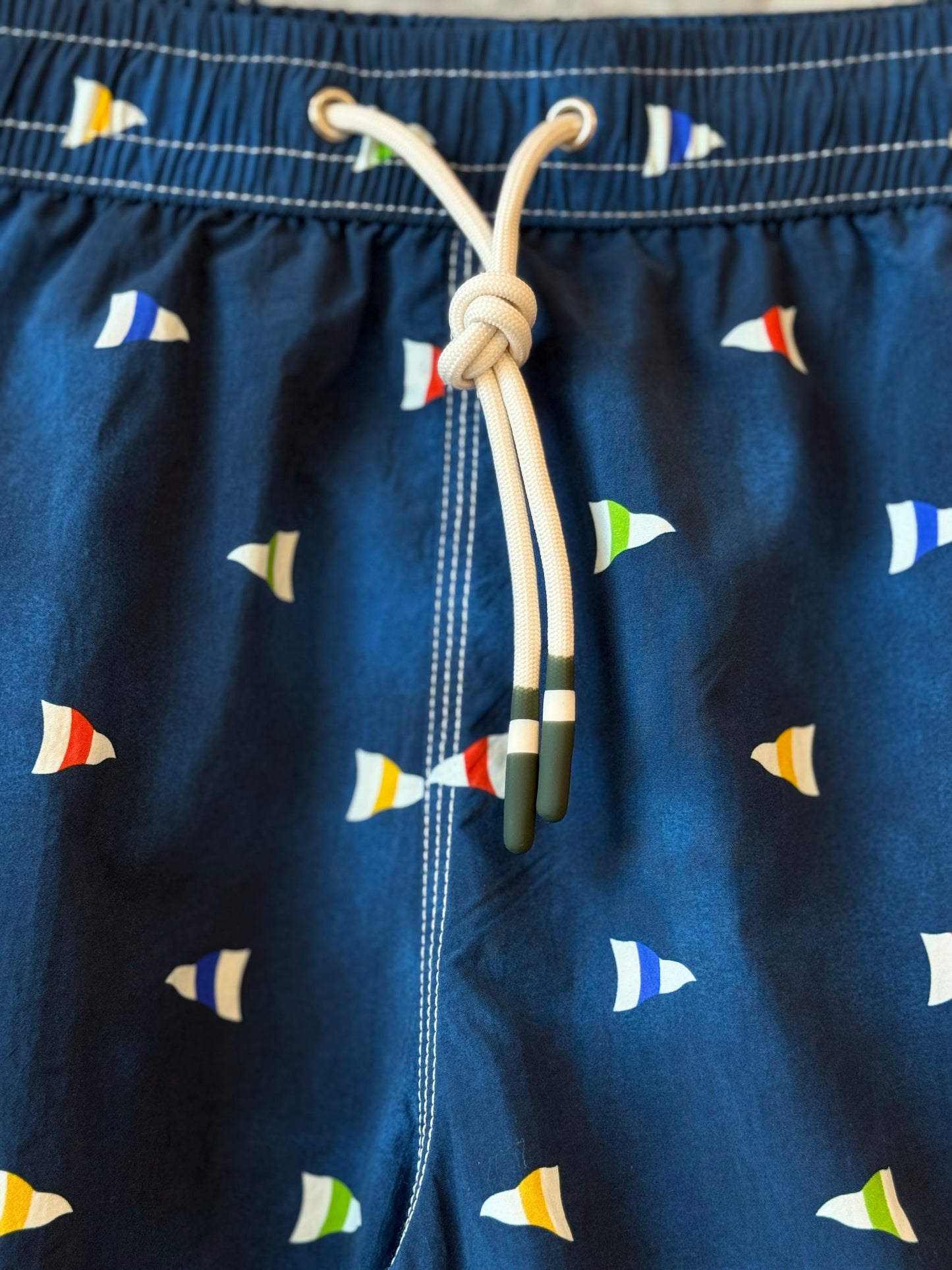 "Burgee" Nylon Woven Swimshort - Indigo