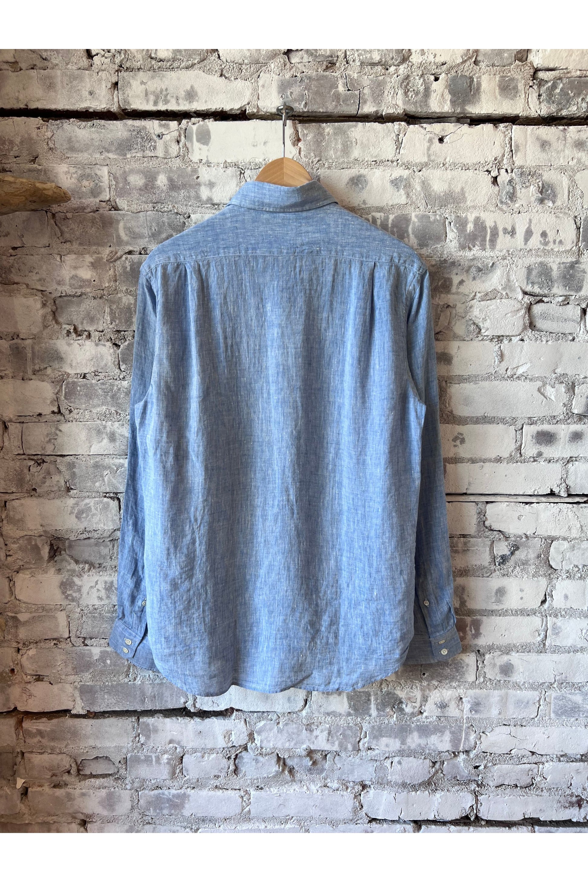 Paul Linen Chambray Shirt - Blue - DUNE + SALT
