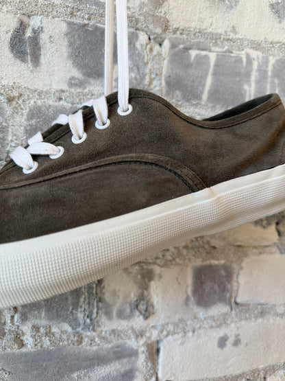 ZDA Marathon Military Trainer - Dark Beige Suede/White Sole