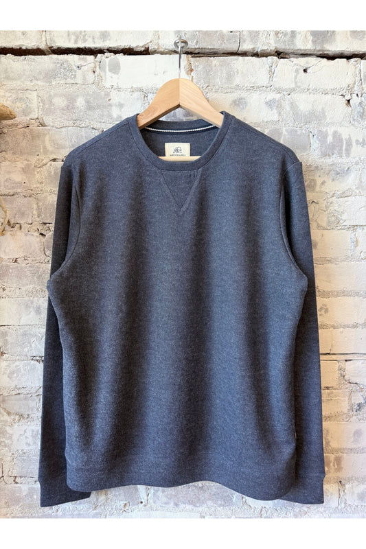 Butch Cashmist Crewneck - Navy Heather - DUNE + SALT
