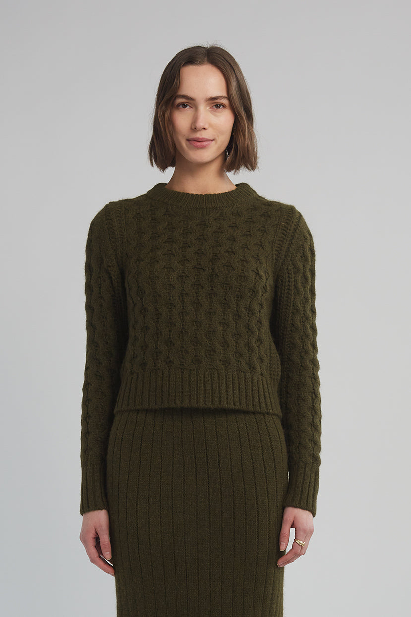 Amara Sweater - Dark Olive