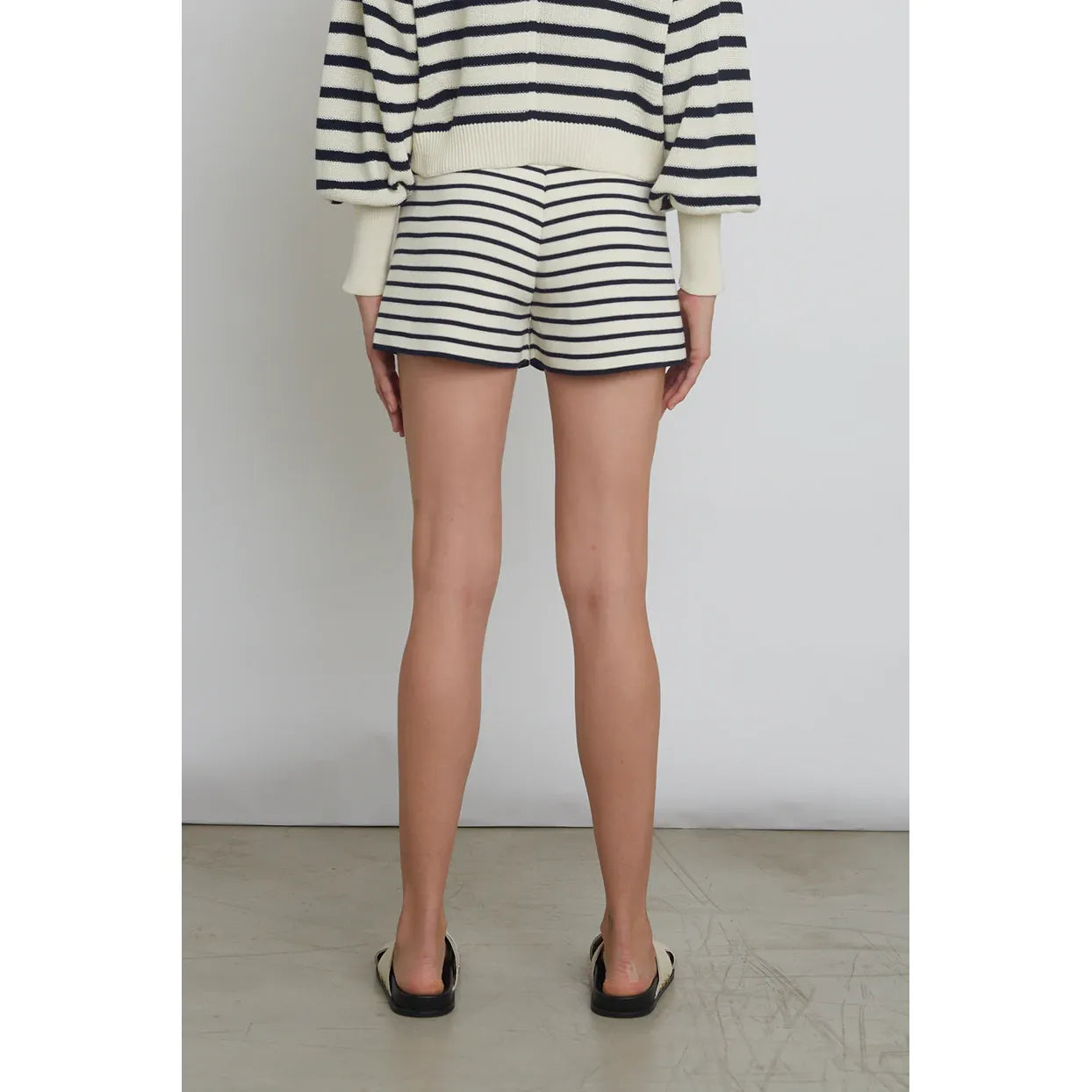 Lea Stripe Short - Ivory/Navy - DUNE + SALT
