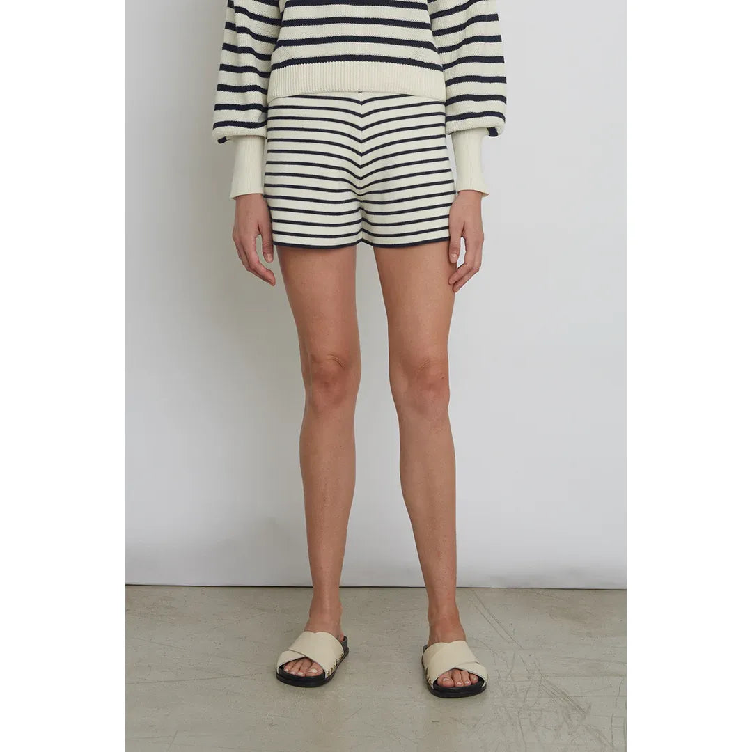 Lea Stripe Short - Ivory/Navy - DUNE + SALT