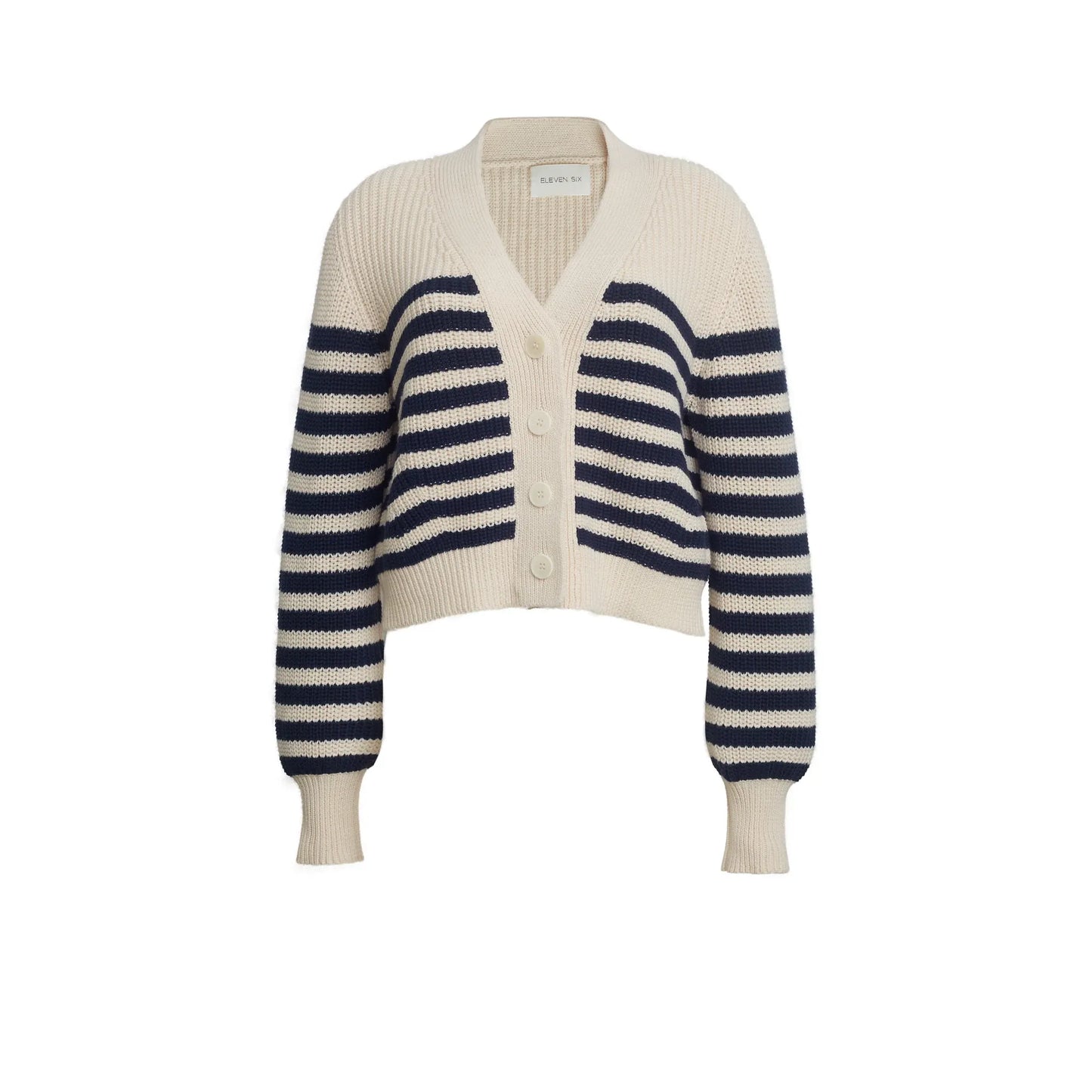 Isla Stripe Cardi - Ivory/Navy - DUNE + SALT