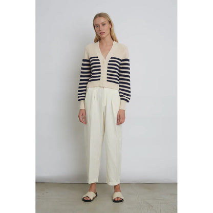 Isla Stripe Cardi - Ivory/Navy - DUNE + SALT