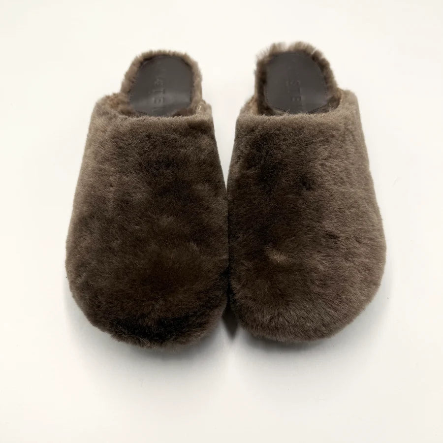 Ella Cashmere/Lambswool Clog - Umber "Inside Out"