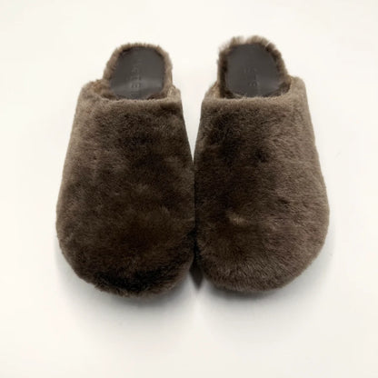 Ella Cashmere/Lambswool Clog - Umber "Inside Out"