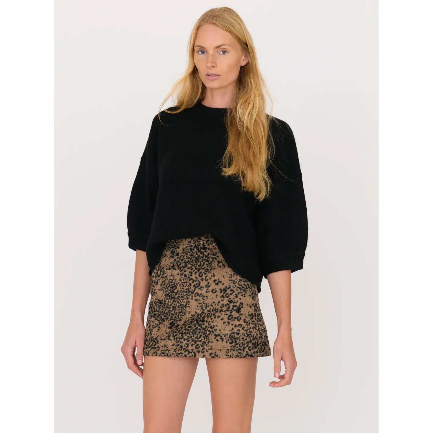 3/4 Sleeve Sweater - Black - DUNE + SALT