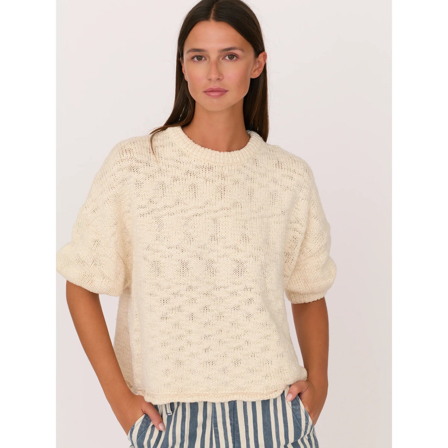 3/4 Sleeve Sweater - Ivory - DUNE + SALT