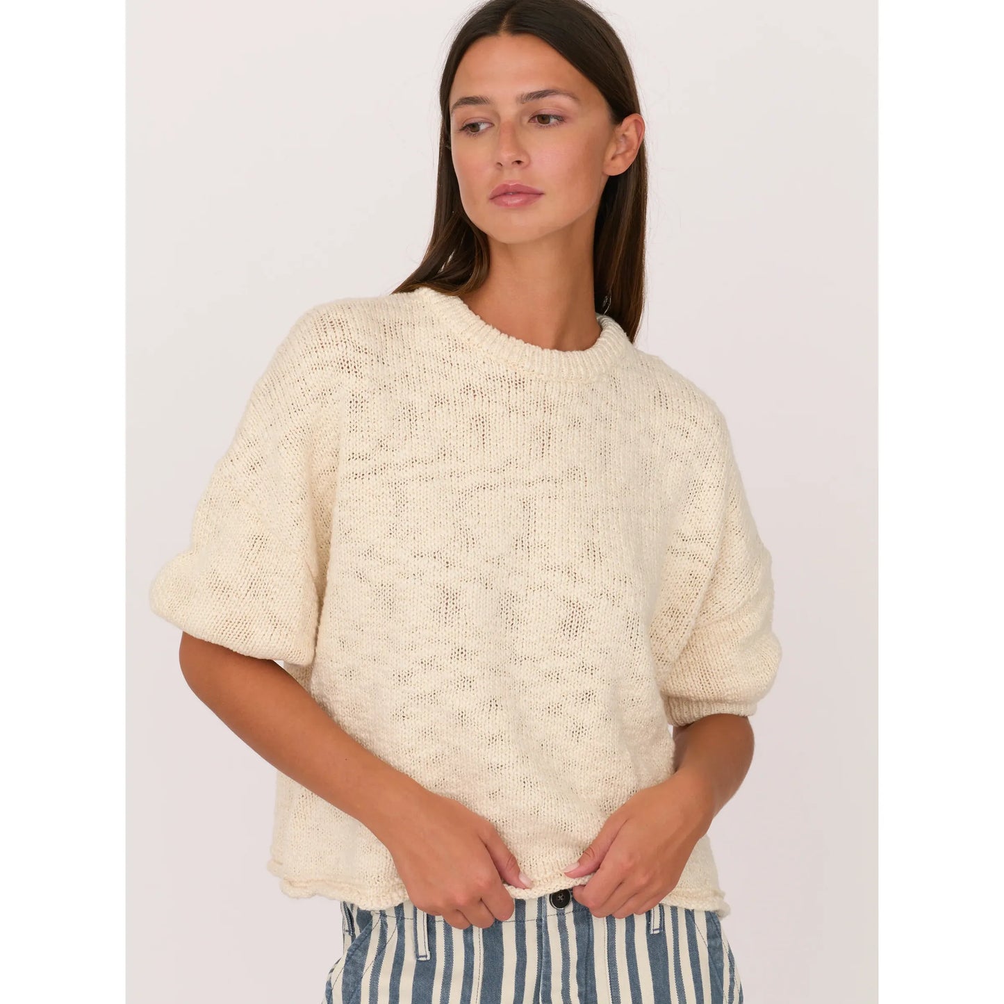 3/4 Sleeve Sweater - Ivory - DUNE + SALT